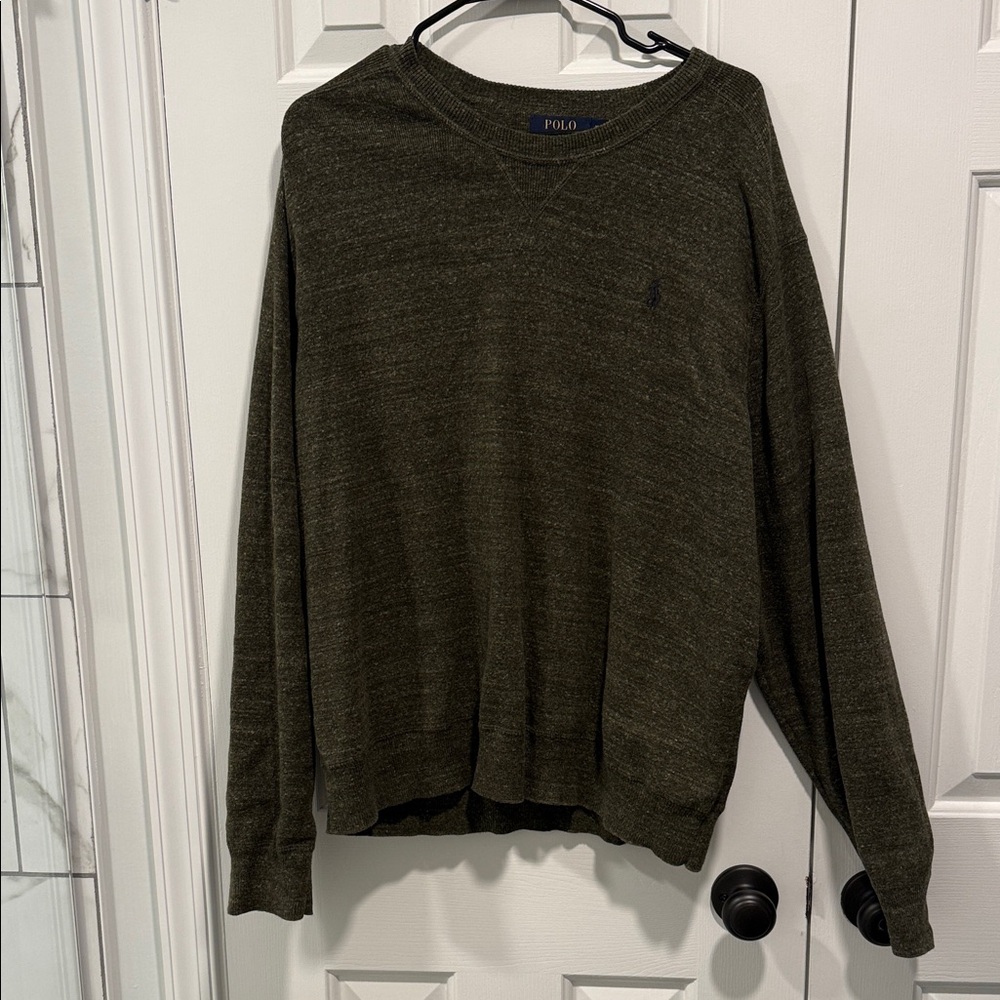 Polo by Ralph Lauren Men's Dark Green Crewneck Sweater
